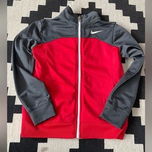 Kids size 7 zip up Nike track coat